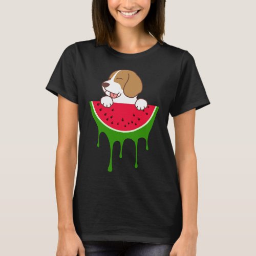 Watermelon Beagle Dog Lover Summer Fruit T_Shirt
