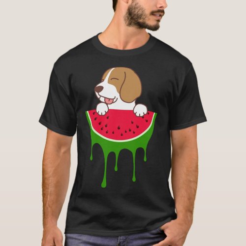 Watermelon Beagle Dog Lover Summer Fruit T_Shirt