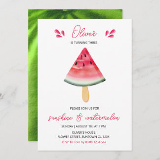 Watermelon Birthday Any age Invitation