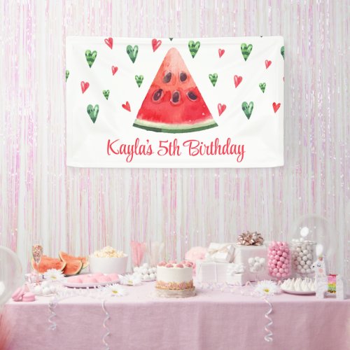 Watermelon Birthday  Banner