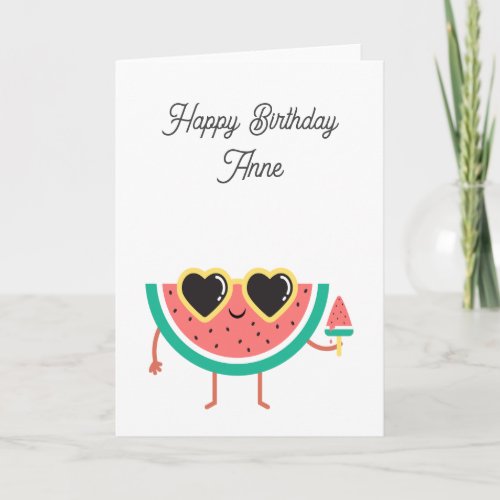 Watermelon Birthday Card