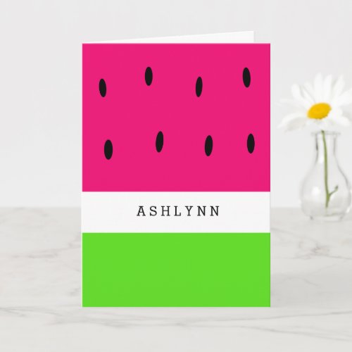 Watermelon Birthday Card