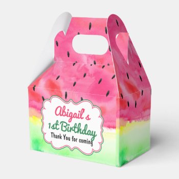 Watermelon  Birthday Favor Box Personalized by TiffsSweetDesigns at Zazzle