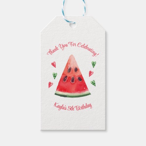 Watermelon Birthday  Gift Tags