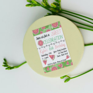 Watermelon Birthday Invitation