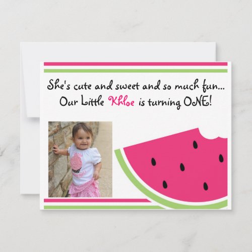 Watermelon Birthday Invite