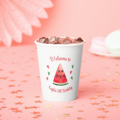 Watermelon Birthday  Paper Cups