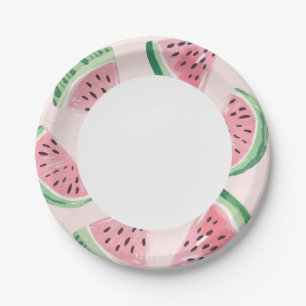 Watermelon Birthday Paper Plates