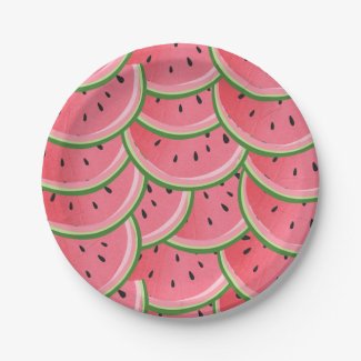 Watermelon birthday Paper Plates summer Melon