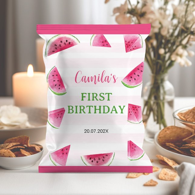 Watermelon Birthday Party Chip Bag Wrapper (Creator Uploaded)