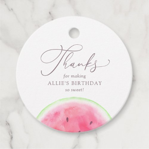 Watermelon Birthday Party Favor Tags