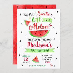 Watermelon Birthday Party Invitation