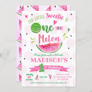 Watermelon Birthday Party Invitations
