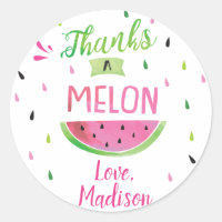 Watermelon Birthday Party Stickers , Favor tags