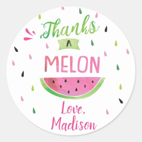 Watermelon Birthday Party Stickers  Favor tags