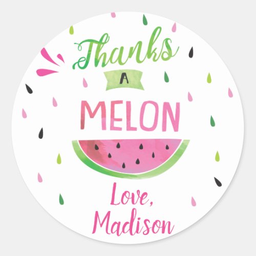 Watermelon Birthday Party Stickers  Favor tags