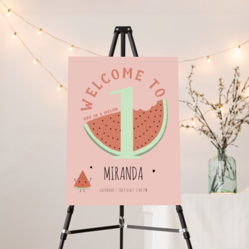 Watermelon Birthday Party Welcome Foam Board