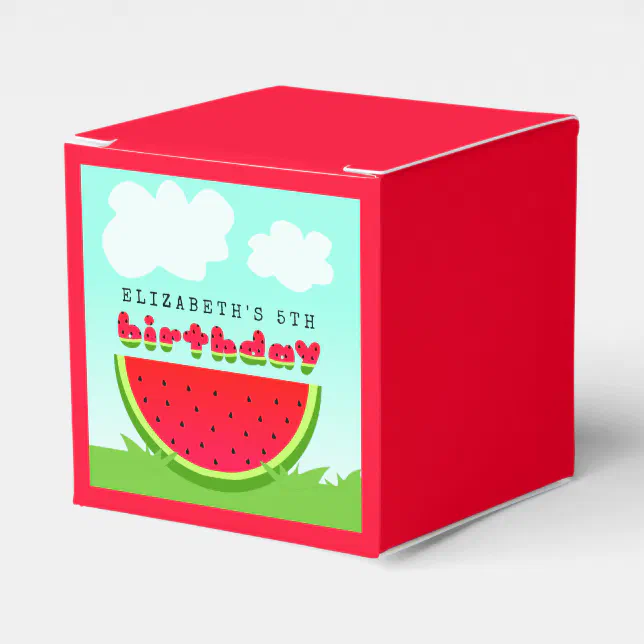 Watermelon Birthday Picnic Party Favor Box Zazzle