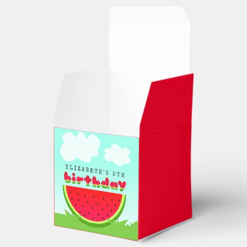 Watermelon Birthday Picnic Party Favor Box Zazzle