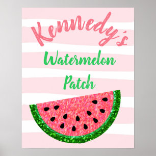 Watermelon birthday Poster, Welcom Sign