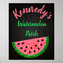 Watermelon birthday Poster, Welcom Sign