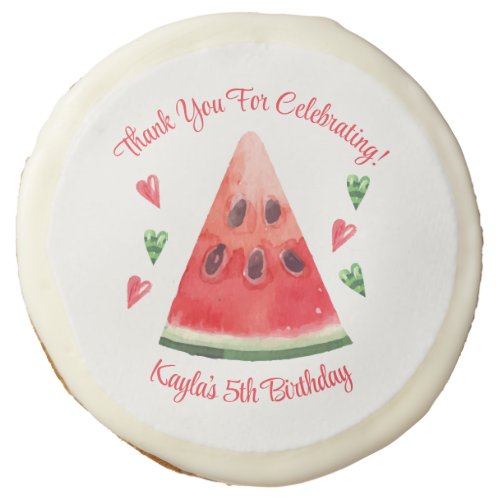 Watermelon Birthday  Sugar Cookie