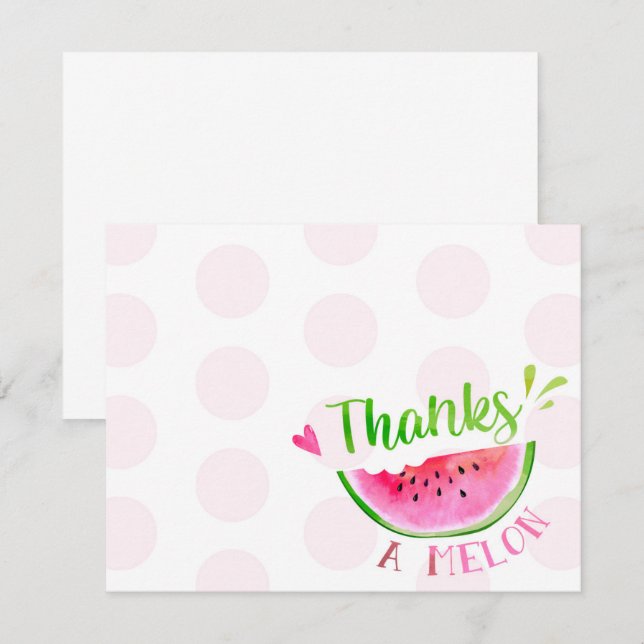 Watermelon Birthday Thank You Cards (Front/Back)