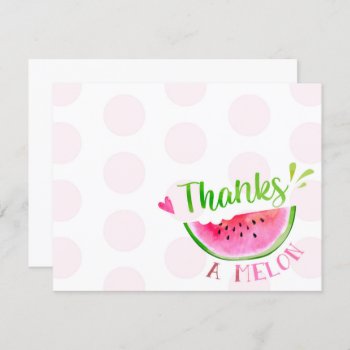 Watermelon Birthday Thank You Cards by SugarPlumPaperie at Zazzle