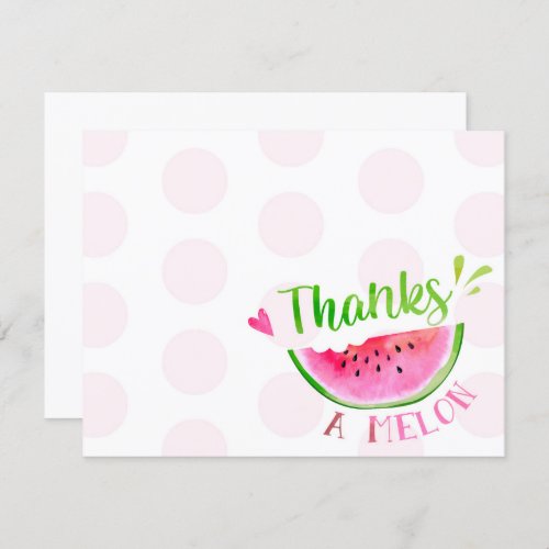 Watermelon Birthday Thank You Cards