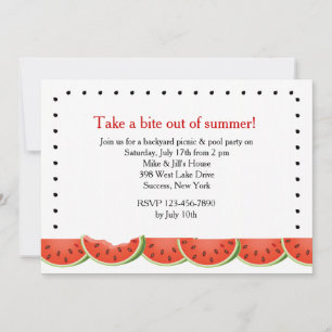 Watermelon Bite Invitation