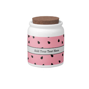 Watermelon Black Seeds Summer Vibes Juicy Pink Candy Jar