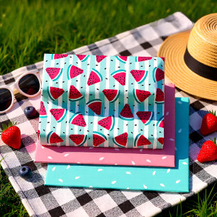 Watermelon Bliss – Pink & Aqua Summer Wrapping Paper Sheets