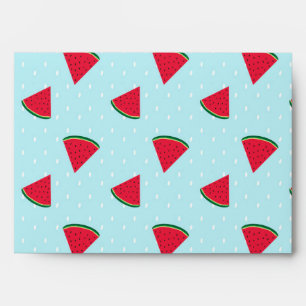 Watermelon Blue Fun Summer Fruit Birthday Party Envelope