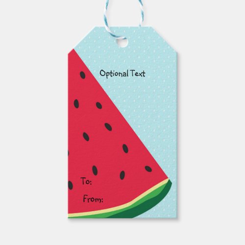 Watermelon Blue Fun Summertime Birthday Party Gift Tags