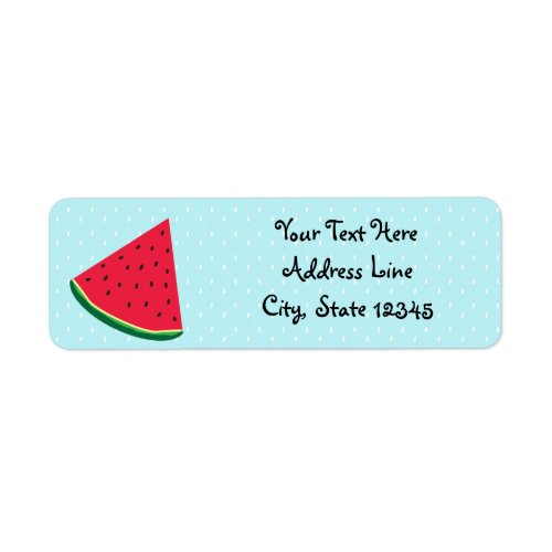 Watermelon Blue Fun Summertime Birthday Party Label