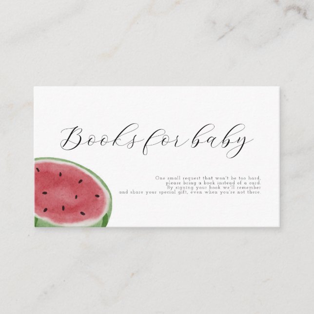 Watermelon Books for Baby Card (Front)