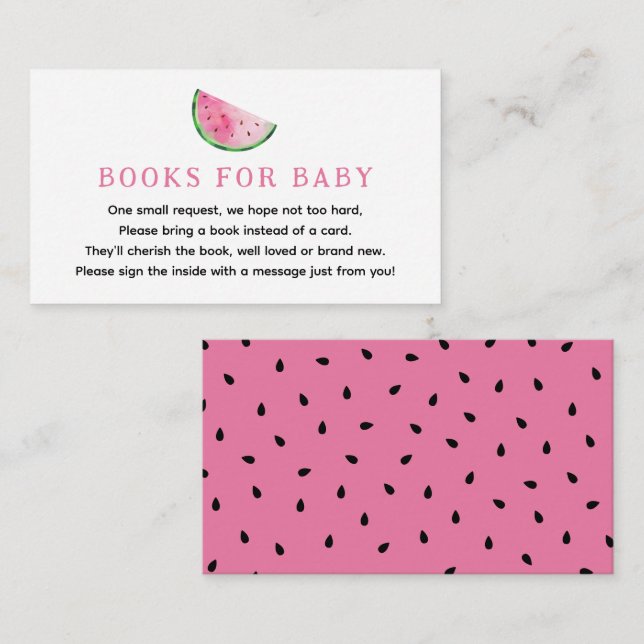 Watermelon Books for Baby Enclosure Card (Front/Back)