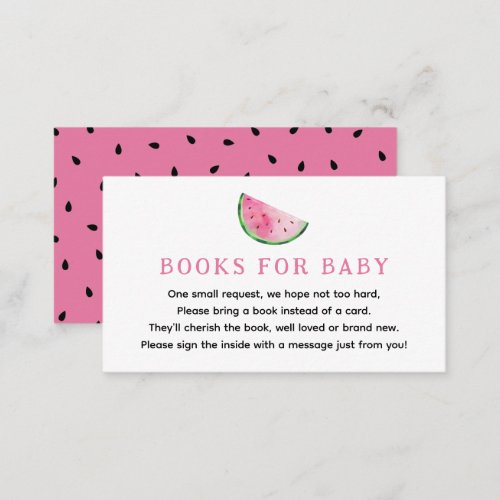 Watermelon Books for Baby Enclosure Card