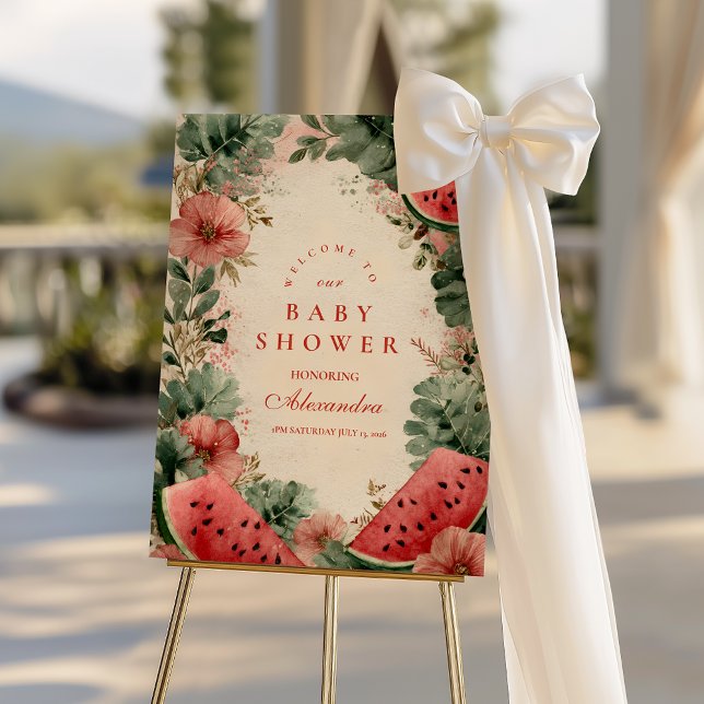Watermelon Botanical Garden Baby Shower Foam Board (Creator Uploaded)