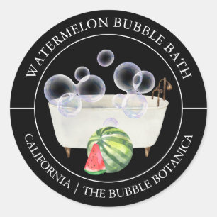 Watermelon Bubble Bath label