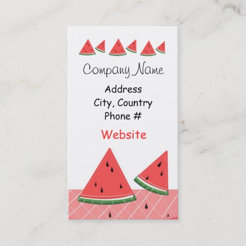 Watermelon Business Cards