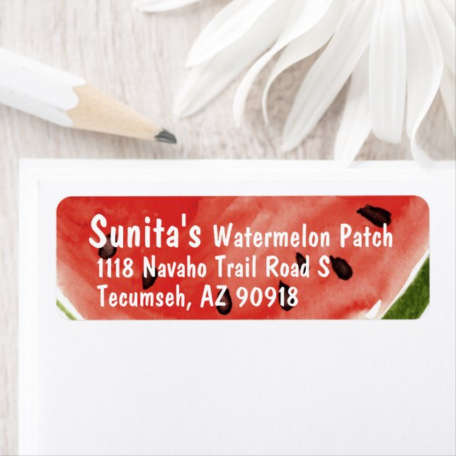 Watermelon Business Produce Return Address Label (Insitu)