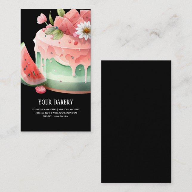 Watermelon Cake business card (Front/Back)