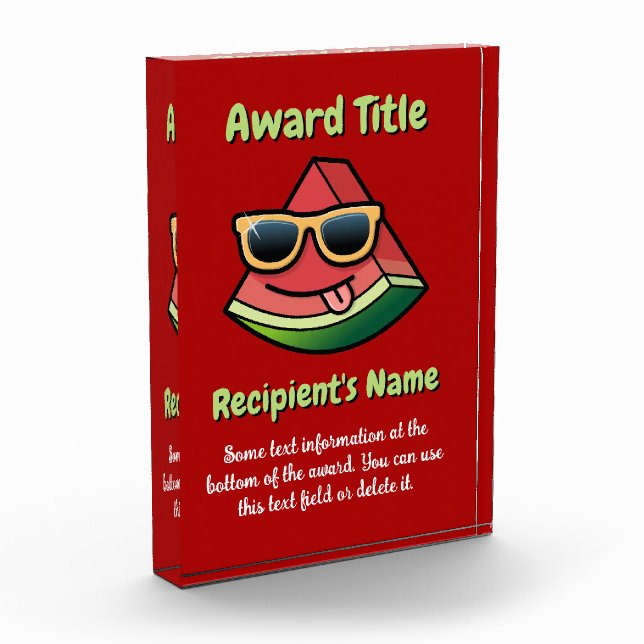 Watermelon Cartoon Acrylic Award (Left)