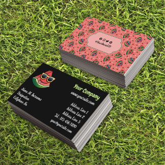 Watermelon Cartoon Business Card