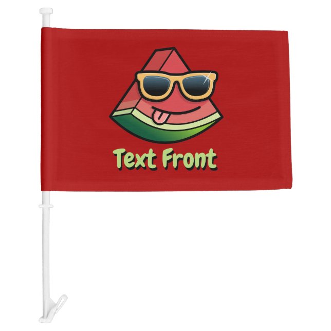 Watermelon Cartoon Car Flag (Front)