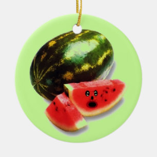 Watermelon Cartoon Ceramic Ornament