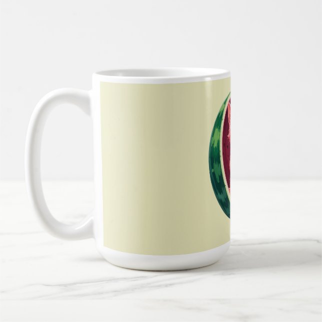 Watermelon Cat Coffee Break Mug (Left)