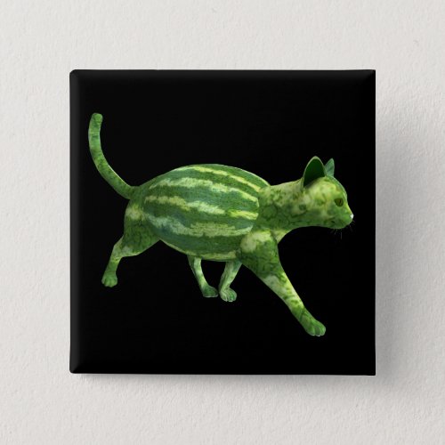 Watermelon Cat Pinback Button