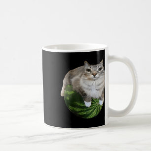 Watermelon Cat Silly Cat Meme  Coffee Mug